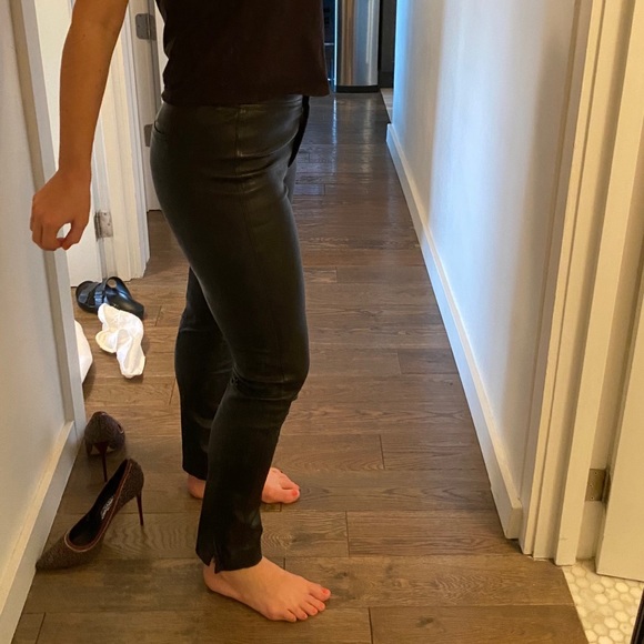 Theory Bristol Leather Pants - Size 8 - Picture 4 of 16